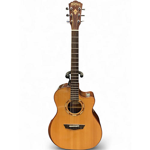 Used Washburn WCG20SCE Natural Acoustic Electric Guitar Natural