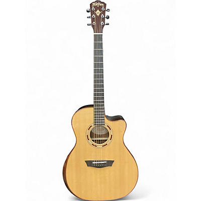 Used Washburn WCG20SCE Natural Acoustic Electric Guitar