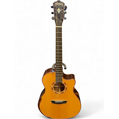 Used Washburn WCG25SCE Natural Acoustic Electric Guitar