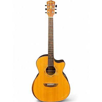 Used Washburn WCG70SCE Natural Acoustic Electric Guitar