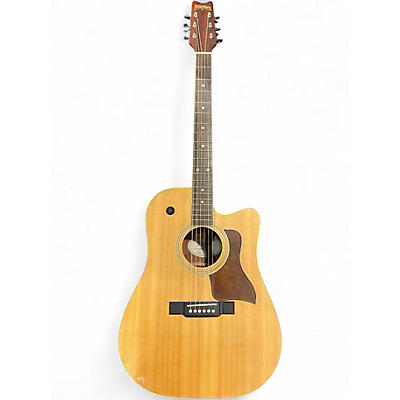 Used Washburn WD-8CEK Natural Acoustic Electric Guitar