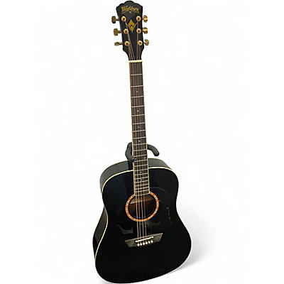 Used Washburn WD100 Black Acoustic Guitar