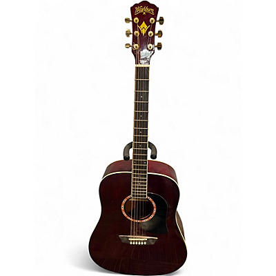 Used Washburn WD1000DLT Wine Red Acoustic Guitar