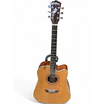 Used Washburn WD10CE Natural Acoustic Guitar