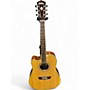 Used Washburn WD10SCE Left Handed Natural Acoustic Electric Guitar Natural