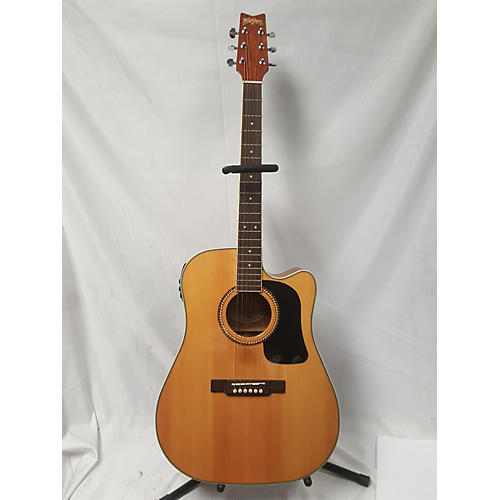 Washburn Used Washburn WD10SCE Natural Acoustic Electric Guitar Natural