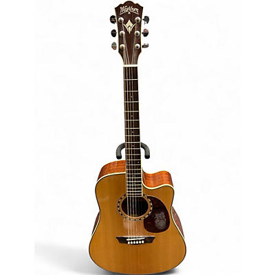 Used Washburn WD10SCE Natural Acoustic Electric Guitar