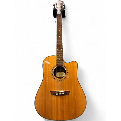 Used Washburn WD10SCE Natural Acoustic Electric Guitar