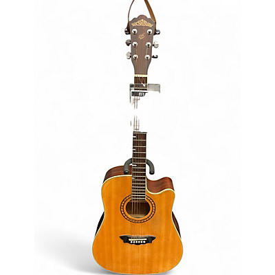 Used Washburn WD32SCE Natural Acoustic Electric Guitar