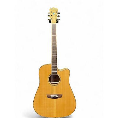 Used Washburn WD45SCE Vintage Natural Acoustic Electric Guitar