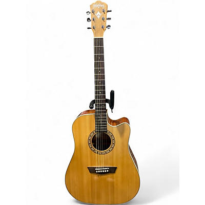 Used Washburn WD7SCE Natural Acoustic Electric Guitar