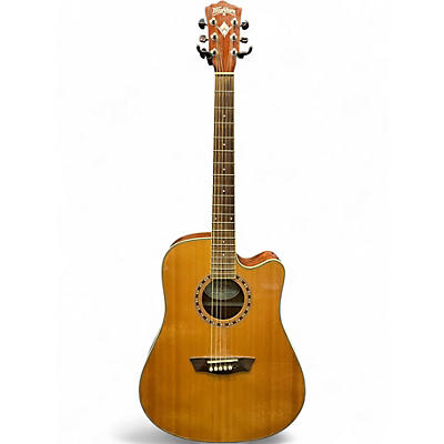 Used Washburn WD7SCE Natural Acoustic Electric Guitar
