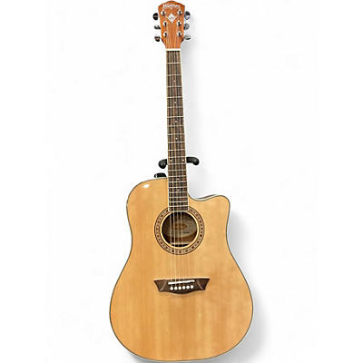 Used Washburn WD7SCEA Natural Acoustic Guitar