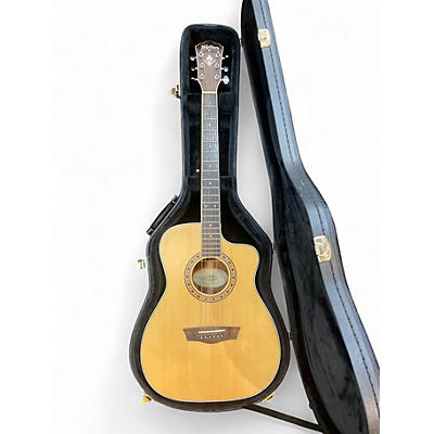Used Washburn WF10SCE NS Natural Acoustic Electric Guitar