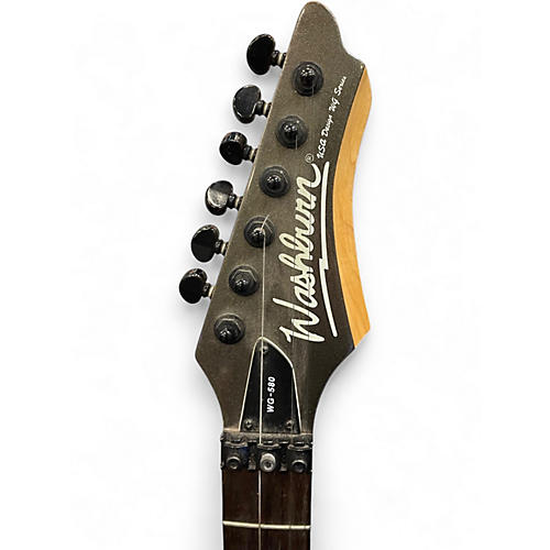 Used Washburn WG-580 Silver Sparkle Solid Body Electric Guitar Silver Sparkle