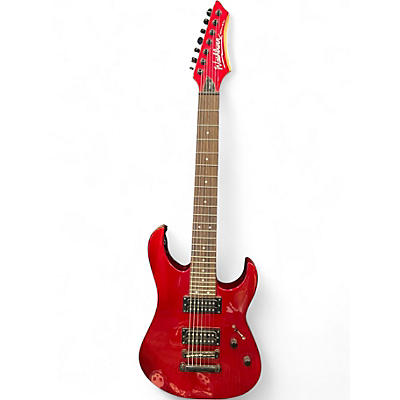 Used Washburn WG587 7 String Red Solid Body Electric Guitar