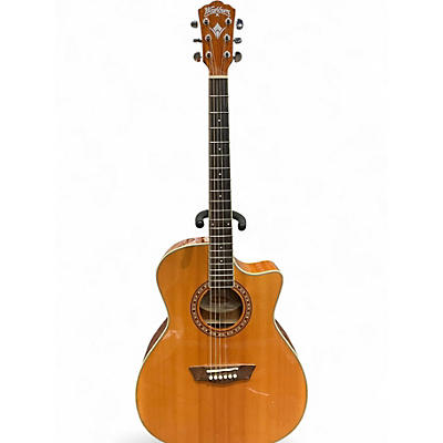 Used Washburn WG7SCE-A Natural Acoustic Electric Guitar