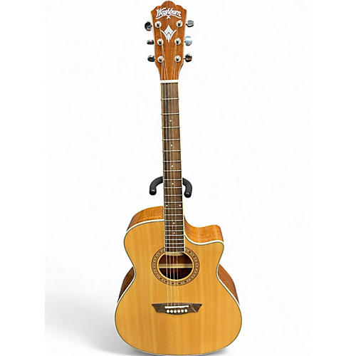 Used Washburn WG7SCE-A Natural Acoustic Guitar Natural