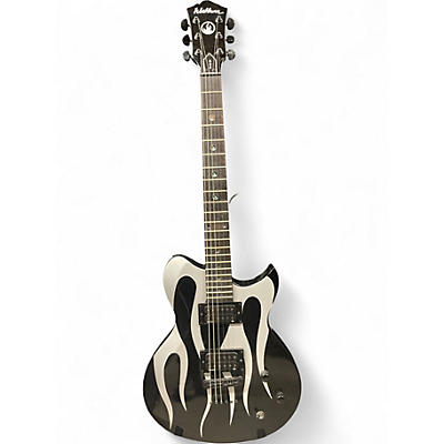 Used Washburn WI-63 SF Silver flames Solid Body Electric Guitar