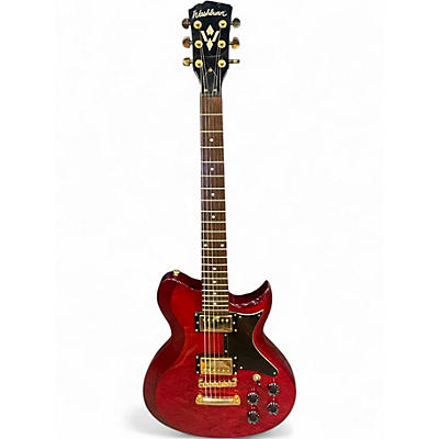 Used Washburn WI-64DL Trans Red Solid Body Electric Guitar