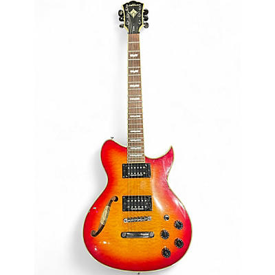 Used Washburn WI67PRO Cherry Sunburst Hollow Body Electric Guitar