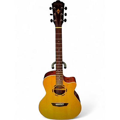 Used Washburn WL20SCE-0 Natural Acoustic Electric Guitar