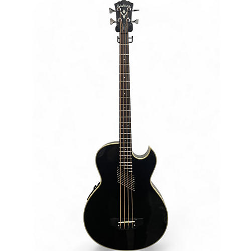 Used Washburn ab20 Black Acoustic Bass Guitar Black