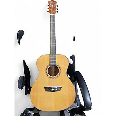 Used Washburn af5kau Natural Acoustic Guitar