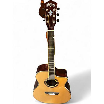 Used Washburn ag70cek Natural Acoustic Guitar