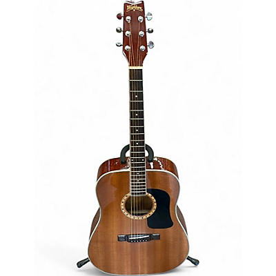 Used Washburn d100dlmk Natural Acoustic Guitar