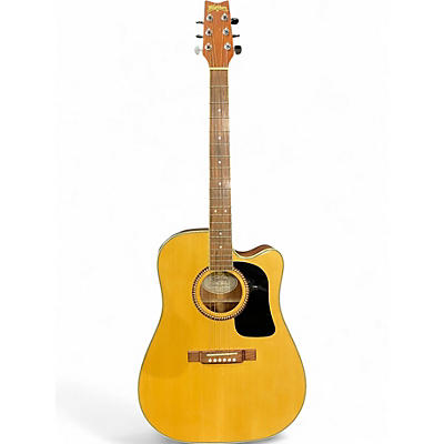 Used Washburn d10sce natural Acoustic Electric Guitar