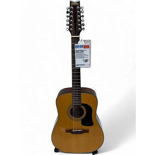 Washburn Used Washburn d12s-12 Natural 12 String Acoustic Guitar Natural