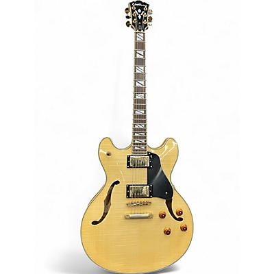 Used Washburn hb35na Natural Hollow Body Electric Guitar