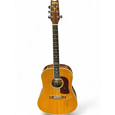 Used Washburn sj-28s Natural Acoustic Guitar