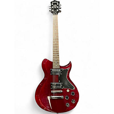 Used Washburn w-64 Trans Crimson Red Solid Body Electric Guitar