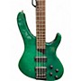Used Washburn xb800 bantam Trans Green Electric Bass Guitar Trans Green