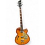 Used Waterstone HH Semi Hollowbody amber Electric Bass Guitar amber