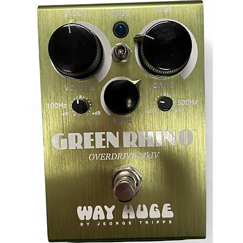 Used Way Huge Electronics WHE202 Green Rhino Overdrive Effect Pedal