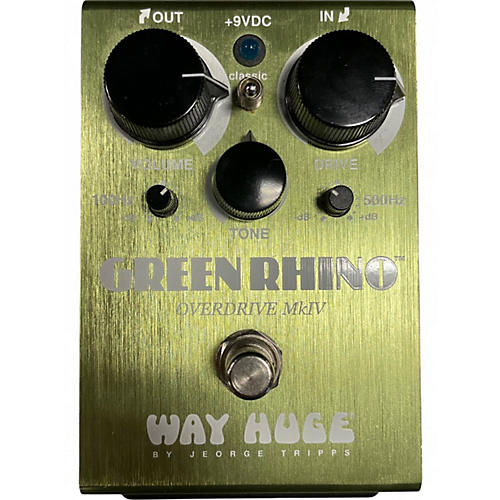 Used Way Huge Electronics WHE202 Green Rhino Overdrive Effect Pedal