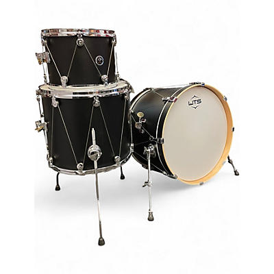 Used Welch Tuning Systems 3 Piece Epiphany Series Matte Black Drum Kit