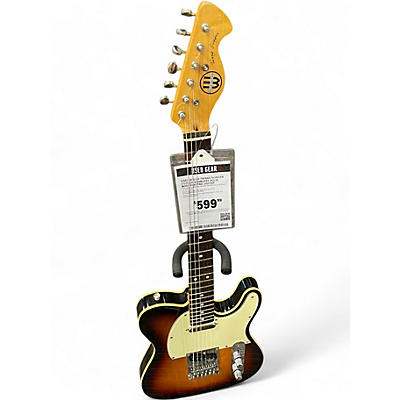 Used Welch twang slinger 3 Color Sunburst Solid Body Electric Guitar
