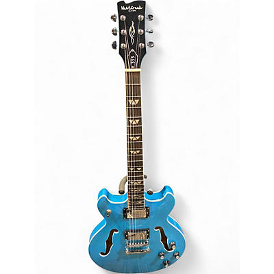 Used West Creek 333 Blue Hollow Body Electric Guitar