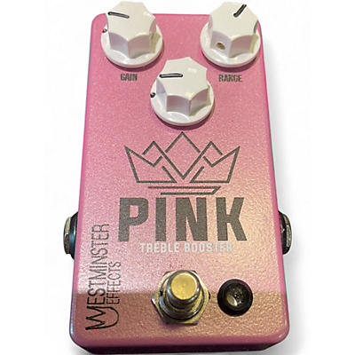 Used Westminster Effects Pink Treble Booster Effect Pedal