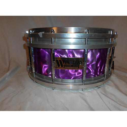 Used Winklers Custom Drums 15in Aluminum And Maple Snare Drum Purple