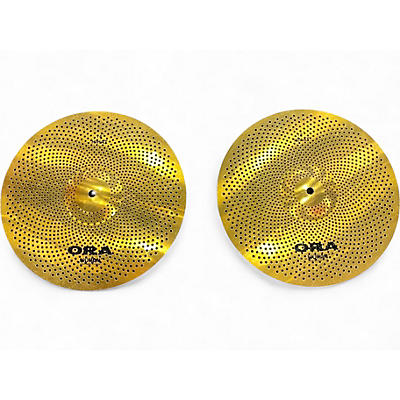 Used Wuhan Cymbals & Gongs 14in Ora 14in HiHat pair Cymbal