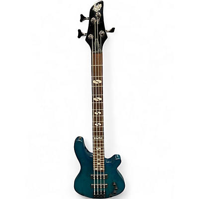 Used Xaviere DLX  Blue Electric Bass Guitar