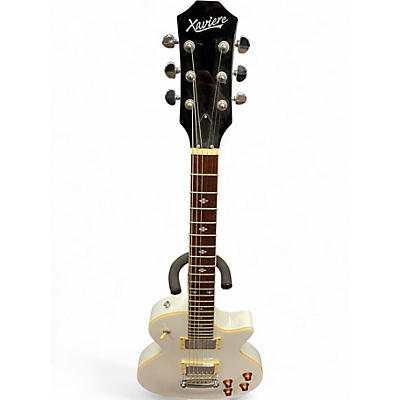 Used Xaviere LP STYLE White Solid Body Electric Guitar