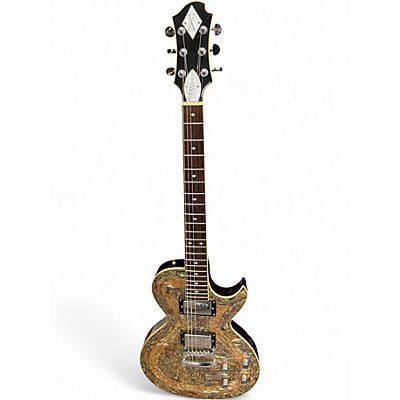 Used Xaviere X-110 Silver Oyster Pearl Solid Body Electric Guitar