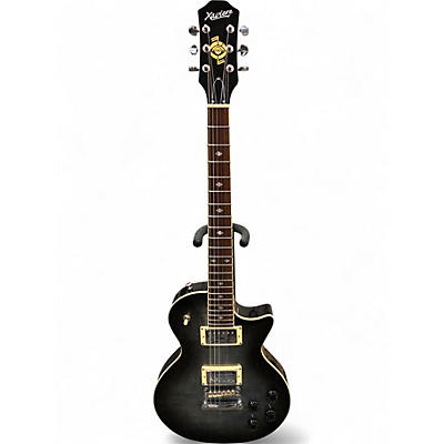 Used Xaviere XV500 Trans Black Solid Body Electric Guitar