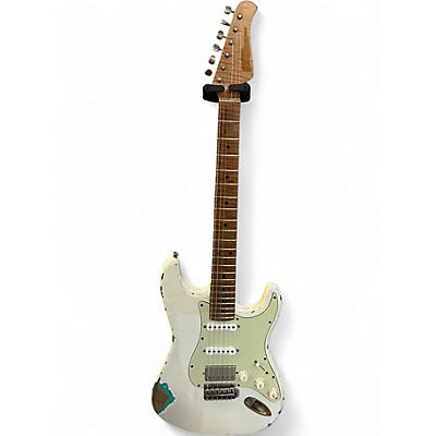 Used Xotic XSC2 Heavy Aged Olympic White Over Sea Foam Green Solid Body Electric Guitar